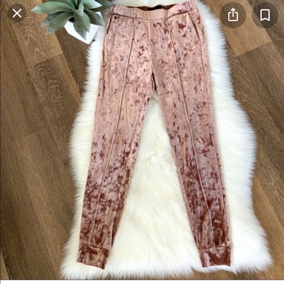Anthro Crushed Velvet pants - Picture 9 of 9